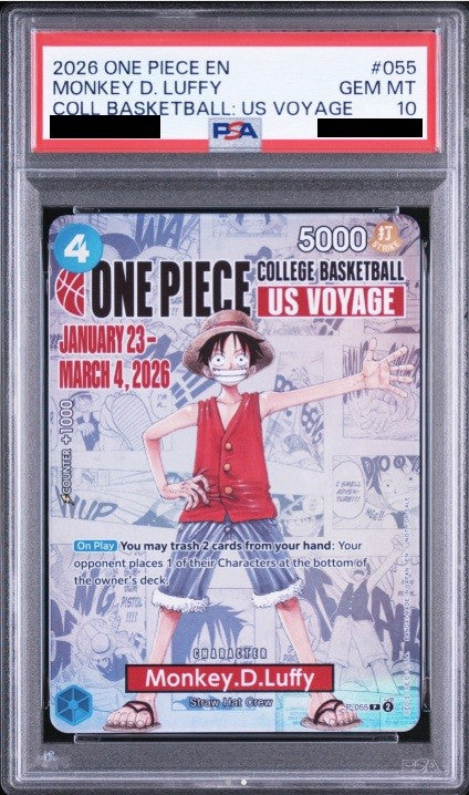 【PSA10】 モンキー・D・ルフィ P (P-055) バスケットボールUSボヤージュ