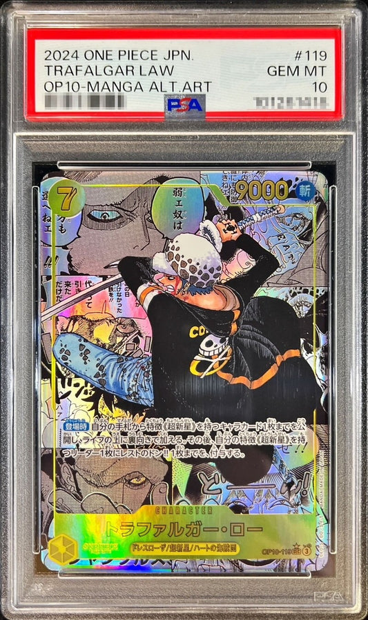 【PSA10】 Trafalgar Law  SEC Manga Alt Art (OP10-119)