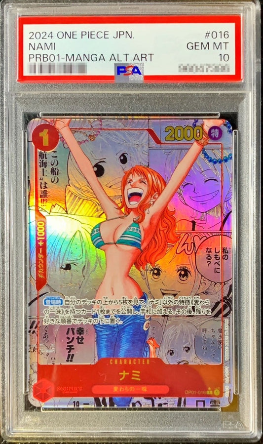 【PSA10】 Nami R Manga Alt Art (OP01-016)