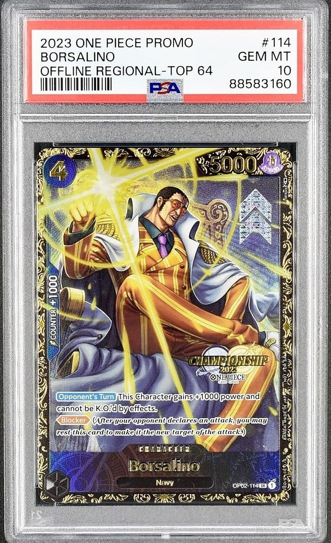 【PSA10】　BORSALINO SR (OP02-114) OFFLINE REGIONAL-TOP 64 Promo