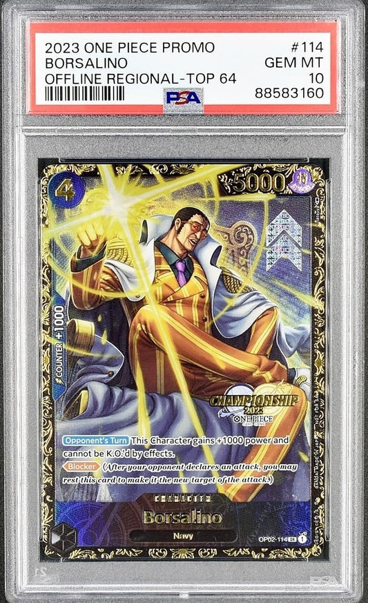 【PSA10】　BORSALINO SR (OP02-114) OFFLINE REGIONAL-TOP 64 Promo